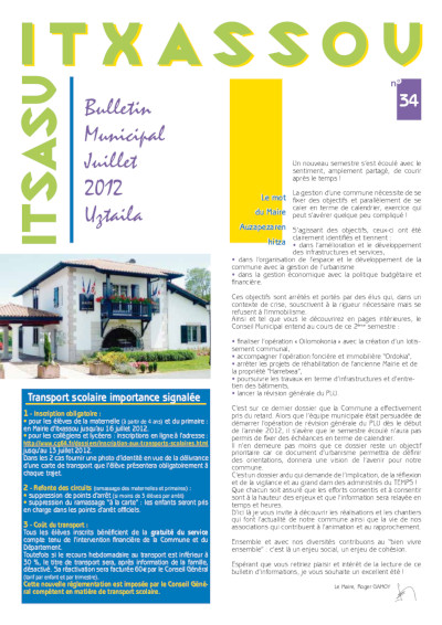 Bulletin Municipal Juillet 2012